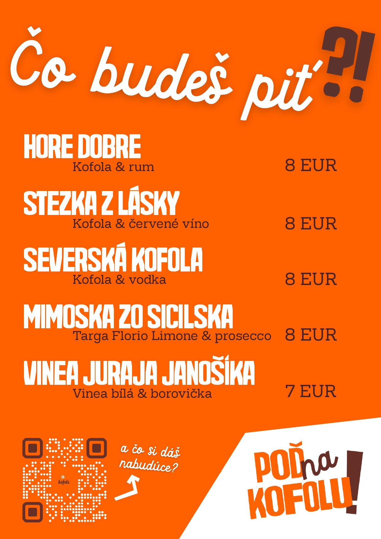 Grape Special Drinks Cenník